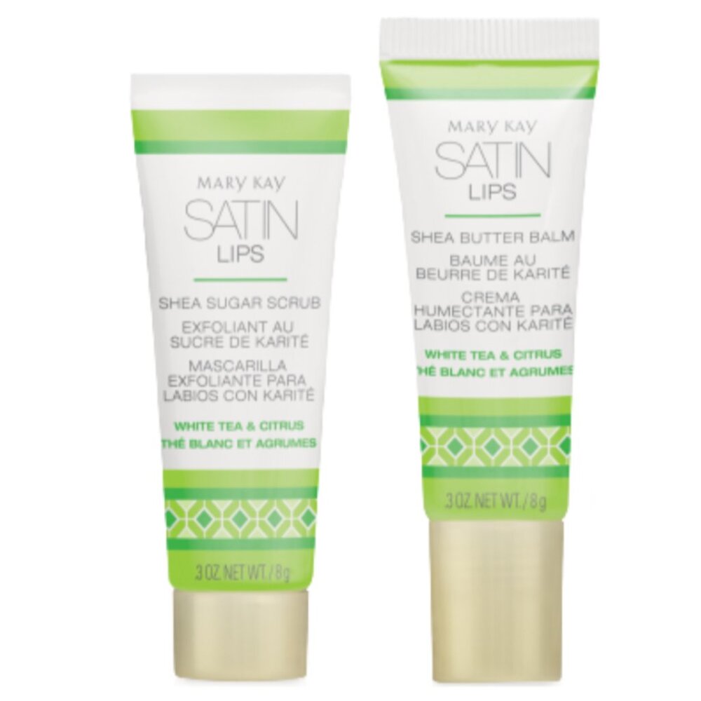 Mary Kay White Tea & Citrus Satin Lips® Set, Scrub and Balm.